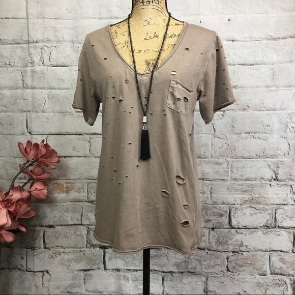 Free People Tops - Free People Destroyed BOHO Stewmpunk Blouse